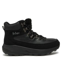 Botki Lee Cooper. Czarne botki Lee Cooper, bez wzorów, bez obcasa, na płaskiej podeszwie, bez zapięcia. Za 239.99 zł.