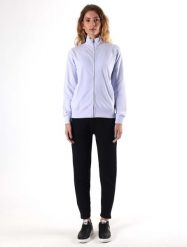 Bluza z bawełna z zamek błyskawiczny na trening. Fioletowe bluzy LEONE 1947 APPAREL, s, bez wzorów, z bawełny, bez kaptura. Za 210.46 zł.