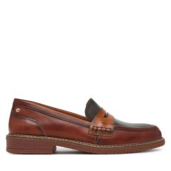 Lordsy Pikolinos. Brązowe lordsy Pikolinos, bez wzorów, bez obcasa, bez zapięcia. Za 579.99 zł.
