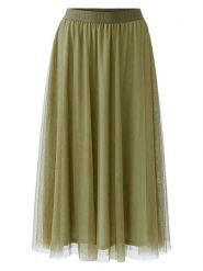 Oui Spódnica tiulowa w kolorze khaki rozmiar: 34. Brązowe spódnice Oui, bez wzorów, z tiulu, midi. Za 304.99 zł.