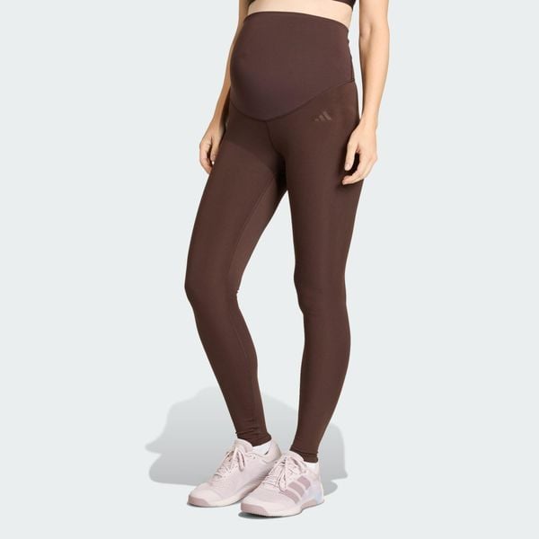 Legginsy ciążowe Optime Essentials Workout Full Length. Brązowe bielizna sportowa Adidas, bez wzorów, z podwyższonym stanem. Za 219.00 zł.