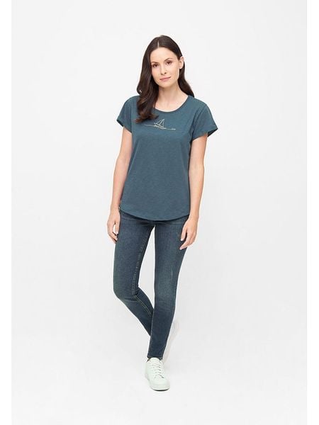 Derbe Koszulka w kolorze granatowym rozmiar: XS. Niebieskie bluzki Derbe, xs, bez wzorów, z bawełny, bez kołnierzyka, bez ramiączek. Za 70.41 zł.