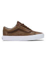 Vans Skórzane sneakersy "Old Skool" w kolorze brązowym rozmiar: 44,5. Brązowe trampki Vans, bez wzorów, bez zapięcia. Za 158.10 zł.
