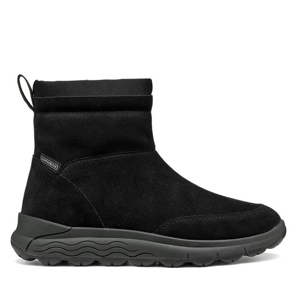 Botki Geox. Czarne botki Geox, bez wzorów, bez obcasa, na płaskiej podeszwie, bez zapięcia. Za 769.99 zł.