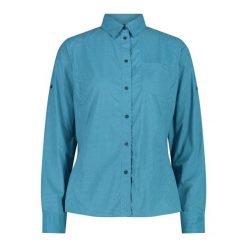 Koszula damska turystyczne CMP 34S6306. Niebieskie koszule CMP, s, bez wzorów, sportowe, bez kołnierzyka, bez ramiączek. Za 288.40 zł.