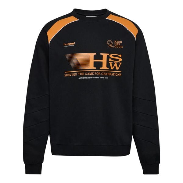 Bluza oversize Hummel Crew HSW. Czarne bluzy Hummel, xs, bez wzorów, z bawełny, bez kaptura. Za 245.70 zł.