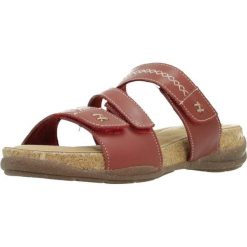 Sandały CLARKS ROSEVILLE BAY Czerwony. Czerwone sandały Clarks, bez wzorów, ze skóry, bez obcasa, bez zapięcia. Za 171.99 zł.