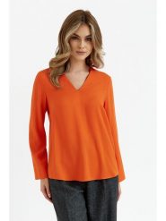 Stylove Bluzka w kolorze pomarańczowym rozmiar: M. Pomarańczowe bluzki Stylove, m, bez wzorów, z wiskozy, bez kołnierzyka, bez ramiączek. Za 136.45 zł.