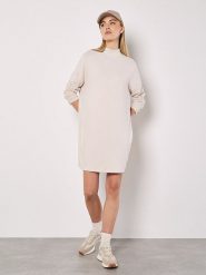 Apricot Sukienka w kolorze kremowym rozmiar: M. Brązowe sukienki Apricot, na co dzień, m, bez wzorów, bez kołnierzyka, bez ramiączek, mini, proste. Za 97.05 zł.
