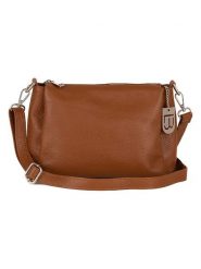 Lucca Baldi Skórzana torebka "Melfi" w kolorze karmelowym - 26 x 19 x 9 cm rozmiar: onesize. Brązowe torby na ramię Lucca Baldi, bez wzorów, z materiału, na ramię, bez dodatków. Za 267.92 zł.
