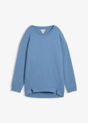Bluza oversize z mieszanki bawełny. Czerwone bluzy bonprix, bez wzorów, z bawełny, bez kaptura. Za 77.99 zł.