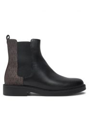 MICHAEL Michael Kors Sztyblety Hazel Chelsea Bootie 40F4HZMEFL Czarny. Czarne botki MICHAEL Michael Kors, bez wzorów, ze skóry, bez obcasa, na płaskiej podeszwie, bez zapięcia. Za 748.79 zł.