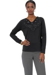 WITT WEIDEN Bluzka w kolorze czarnym rozmiar: 46. Czarne bluzki WITT WEIDEN, bez wzorów, bez kołnierzyka, bez ramiączek. Za 69.75 zł.