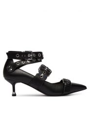 Liu Jo Szpilki Deva 12 SA6021 P0102 Czarny. Czarne szpilki Liu Jo, bez wzorów, ze skóry, bez obcasa, na szpilce, bez zapięcia. Za 859.99 zł.