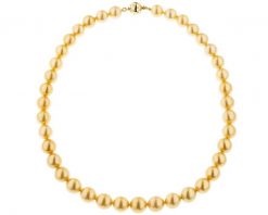 Naszyjnik z perłami Golden South Sea, brylantami i elementami żółtego złota - 46 cm - próba 750. Niebieskie naszyjniki Apart, z brylantem, złote. Za 99,000.00 zł.