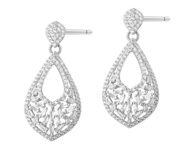 Kolczyki srebrne z cyrkoniami. Szare kolczyki Apart, z cyrkonią, srebrne. Za 279.00 zł.