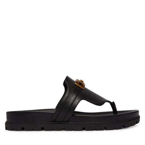 Japonki Guess. Czarne klapki Guess, z aplikacjami, bez obcasa. Za 549.99 zł.