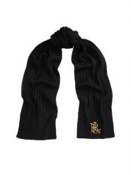 LAUREN RALPH LAUREN Szalik 454P23506003 Czarny. Czarne rękawiczki Lauren Ralph Lauren, bez wzorów, z poliesteru. Za 419.99 zł.