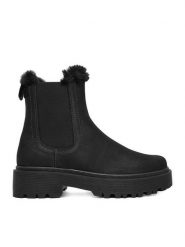 Lasocki Sztyblety CEO-WB-ALESSIA-43 Czarny. Czarne botki Lasocki, bez wzorów, z nubiku, bez obcasa, na płaskiej podeszwie, bez zapięcia. Za 259.99 zł.