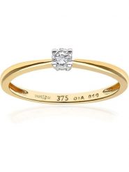 Revoni Złoty pierścionek z diamentem rozmiar: 55. Żółte pierścionki Revoni, z diamentem, złote. Za 1,840.99 zł.