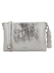 Charm Skórzana torebka w kolorze srebrnym - 26 x 19 x 3 cm rozmiar: onesize. Szare torby na ramię Charm, bez wzorów, z materiału, na ramię, bez dodatków. Za 152.99 zł.