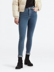 Levi's Dżinsy - Super Skinny fit - w kolorze niebieskim rozmiar: W25/L30. Niebieskie jeansy Levi's®, l, z aplikacjami, z podwyższonym stanem. Za 126.75 zł.