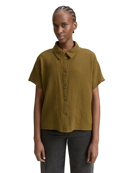 Tom Tailor Bluzka w kolorze khaki rozmiar: S. Brązowe bluzki Tom Tailor, s, bez wzorów, z bawełny, bez kołnierzyka, bez ramiączek. Za 65.54 zł.