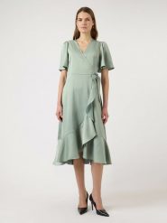 YAS Sukienka w kolorze miętowym rozmiar: 40. Zielone sukienki YAS, bez wzorów, bez kołnierzyka, bez ramiączek, midi. Za 131.12 zł.