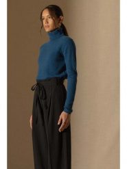 Perfect Cashmere Kaszmirowy golf "Ashley" w kolorze niebieskim rozmiar: XXL. Niebieskie golfy Perfect Cashmere, xxl, bez wzorów, z kaszmiru, bez ramiączek. Za 444.95 zł.