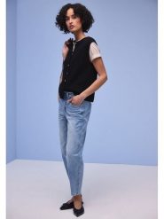 Street One Dżinsy - Tapered fit - w kolorze niebieskim rozmiar: W29/L28. Niebieskie jeansy Street One, l, bez wzorów, z podwyższonym stanem. Za 157.35 zł.
