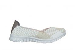 Półbuty Rock Gerta Pearl Silver White 032960, Biały, Materiał - 36. Białe obuwie sportowe Rock Spring, na lato, z materiału, bez zapięcia. W wyprzedaży za 164.99 zł.