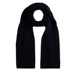 Szalik Tommy Hilfiger. Niebieskie szaliki TOMMY HILFIGER, bez wzorów. Za 259.99 zł.