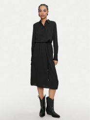 Calvin Klein Sukienka koszulowa K20K207455 Czarny Regular Fit. Czarne sukienki Calvin Klein, bez wzorów, z syntetyku, bez kołnierzyka, bez ramiączek, koszulowe. Za 429.99 zł.