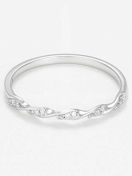 DIAMANTA Złoty pierścionek "Eternelle Torsade" z diamentami rozmiar: 50. Szare pierścionki DIAMANTA, z diamentem, złote. Za 1,283.99 zł.