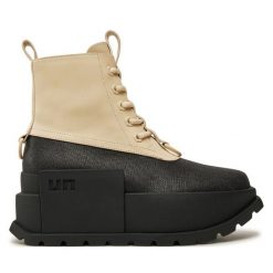 Botki United Nude. Brązowe botki United Nude, bez wzorów, bez obcasa, na koturnie, bez zapięcia. Za 1,599.00 zł.