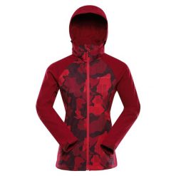 Kurtka damska softshell Alpine Pro Hoora. Czerwone kurtki sportowe Alpine Pro, bez wzorów, z softshellu, bez kaptura, trekkingowe. W wyprzedaży za 379.00 zł.