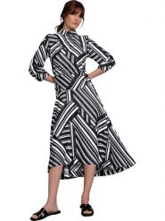 Creation L Sukienka w kolorze czarno-białym rozmiar: 38. Białe sukienki creation L, l, bez wzorów, bez kołnierzyka, bez ramiączek, midi. Za 89.95 zł.