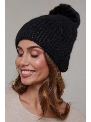 Soft Cashmere Czapka w kolorze czarnym rozmiar: onesize. Czarne czapki Soft Cashmere, bez wzorów, z kaszmiru. Za 101.70 zł.
