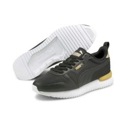 Buty do chodzenia damskie Puma R78 METALLIC POP. Czarne obuwie sportowe Puma, bez zapięcia, trekkingowe. Za 185.99 zł.