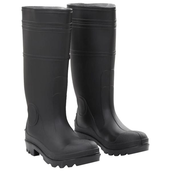 VidaXL Kalosze PVC rozmiar 39 czarne. Czarne kalosze vidaxl, bez wzorów, z materiału. Za 111.85 zł.