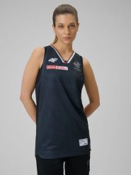 4F Koszulka meczowa replika wyjazdowa z sezonu 2025/26 damska 4F x Zagłębie Sosnowiec - czarna S. Czarne koszulki sportowe 4f, bez wzorów, z dzianiny, bez ramiączek. W wyprzedaży za 119.99 zł.