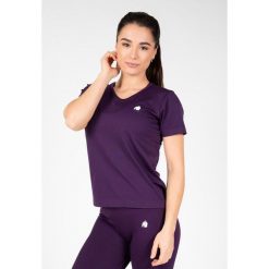 Koszulka bezszwowa fitness damska Gorilla Wear Neiro. Zielone bluzki GORILLA WEAR, m, bez wzorów, sportowe, bez kołnierzyka, bez ramiączek. Za 193.00 zł.