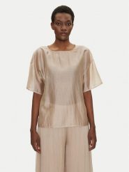 Bomboogie Bluzka SW9008TLYA5 Beżowy Relaxed Fit. Brązowe bluzki Bomboogie, bez wzorów, z lyocellu, bez kołnierzyka, bez ramiączek. Za 299.99 zł.