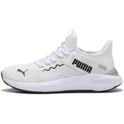 Buty sportowe Puma Softride Enzo 5 Slip Tech. Białe obuwie sportowe Puma, bez zapięcia, na fitness i siłownię. Za 490.00 zł.