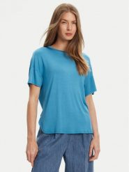 United Colors Of Benetton T-Shirt 3Z12D101X Niebieski Slim Fit. Niebieskie t-shirty United Colors of Benetton, m, bez wzorów, z wiskozy, bez kołnierzyka, bez ramiączek. Za 69.99 zł.
