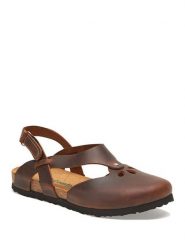 Comfortfusse Skórzane sandały w kolorze brązowym rozmiar: 38. Brązowe sandały Comfortfüße, bez wzorów, ze skóry, klasyczne, bez obcasa, bez zapięcia. Za 255.34 zł.