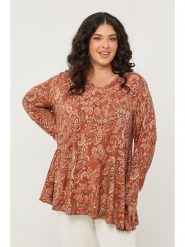 Curvy Lady Bluzka w kolorze pomarańczowym rozmiar: 44/46. Pomarańczowe bluzki Curvy Lady, bez wzorów, z bawełny, klasyczne, bez kołnierzyka, bez ramiączek. Za 86.99 zł.