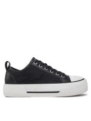KARL LAGERFELD Trampki Kampus Max III KL60611F Czarny. Czarne trampki KARL LAGERFELD, bez wzorów, z materiału, bez zapięcia. Za 459.99 zł.
