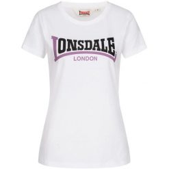Koszulka damska Lonsdale Achnavast. Białe bluzki Lonsdale, bez wzorów, sportowe, bez kołnierzyka, bez ramiączek. Za 119.00 zł.