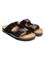 Mandel Klapki "Alberto" w kolorze czarnym rozmiar: 40. Czarne klapki Mandel, bez wzorów, z otwartym noskiem, bez obcasa. Za 121.99 zł.